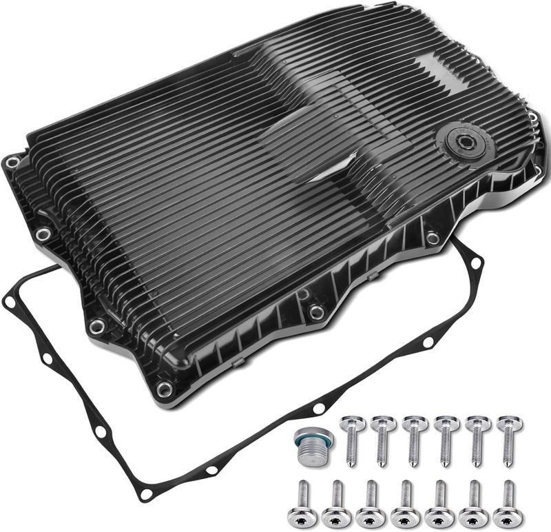 HYR 265-850 Transmission Oil Pan with Bolts Fit for Ram 1500 2500 3500 & Jeep Grand Cherokee & Chrysler 300, Charger, Challenger, Durango, 8-Speed Automatic Transmission Pan with Gasket & Drain Plug - Image 1
